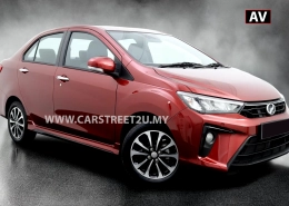 Perodua Bezza AV Garnet Red exterior color – Malaysia by CarStreet2u