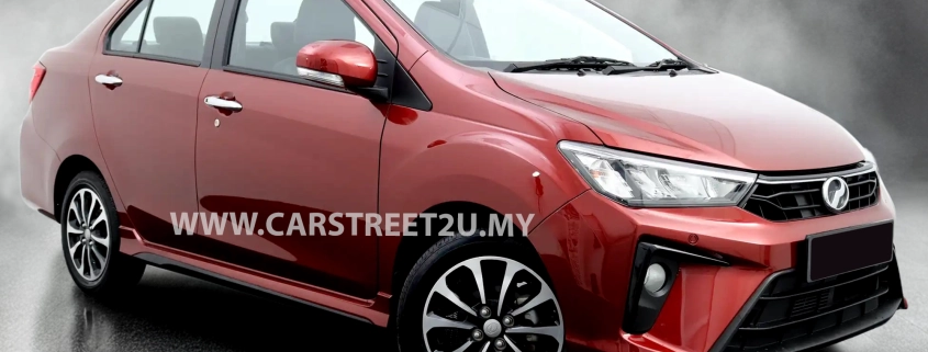 Perodua Bezza AV Garnet Red exterior color – Malaysia by CarStreet2u