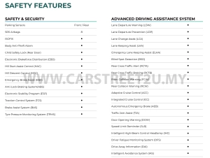 Chery Tiggo 8 Phev Official Brochure Specification Sheet 1 – Malaysia by CarStreet2u