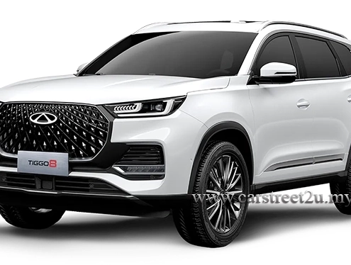 Chery Tiggo 8 in Khaki White exterior color – Malaysia by CarStreet2u