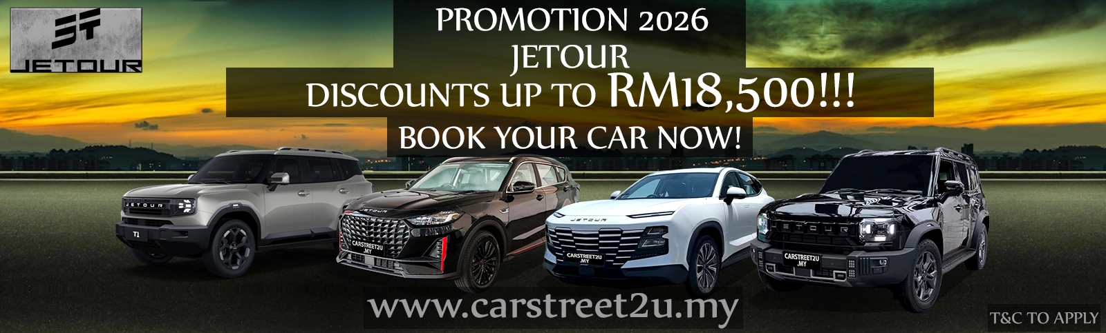 Jetour Cars Promotion Banner – Malaysia by CarStreet2u