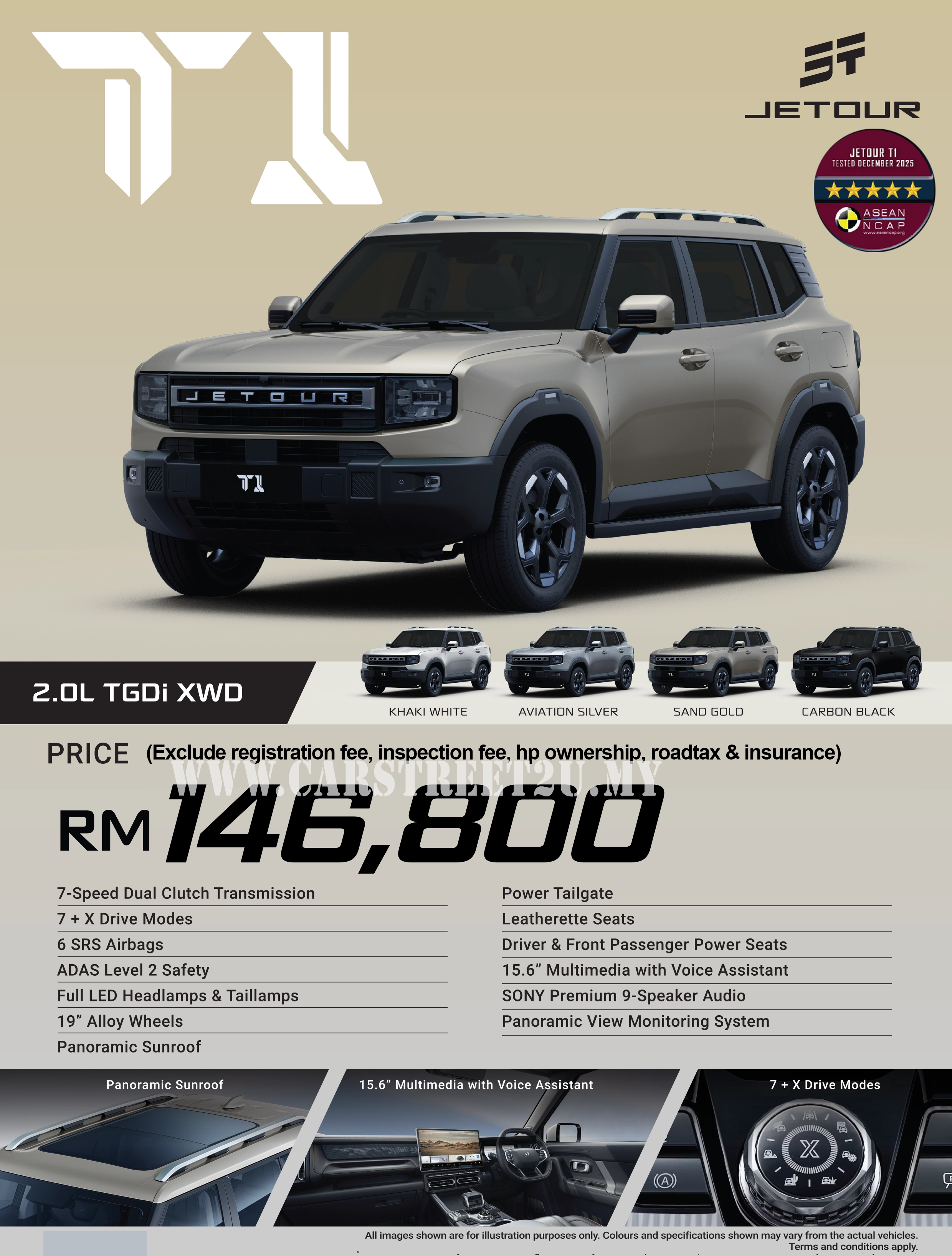 Jetour T1 2.0 XWD Pricelist – Malaysia by CarStreet2u