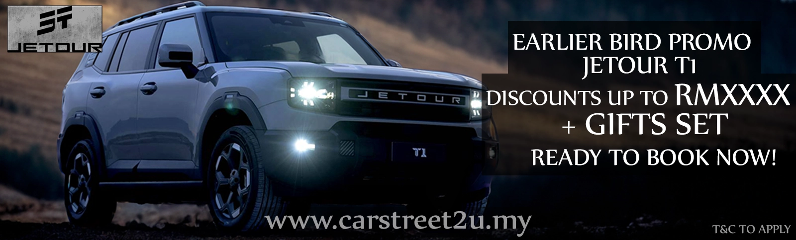 Jetour T1 Promotion Banner – Malaysia by CarStreet2u